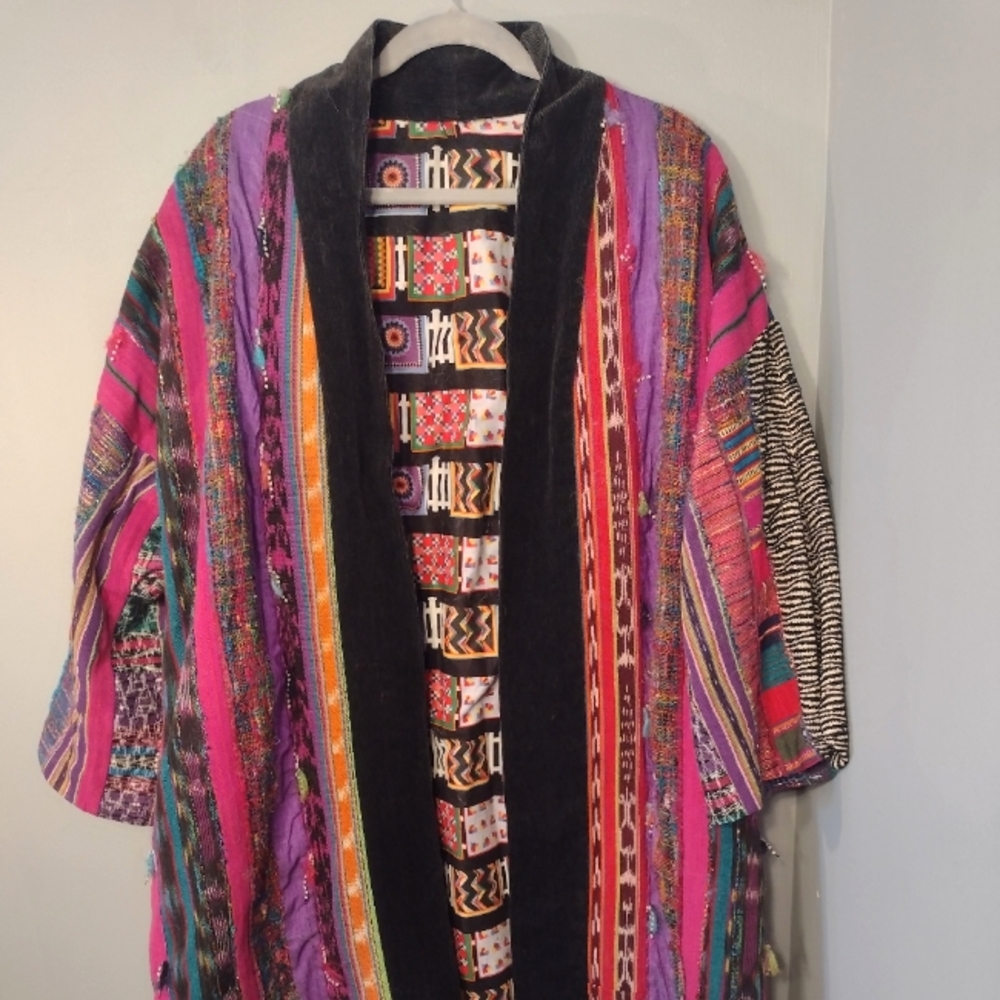 Vintage colorful shawl jacket